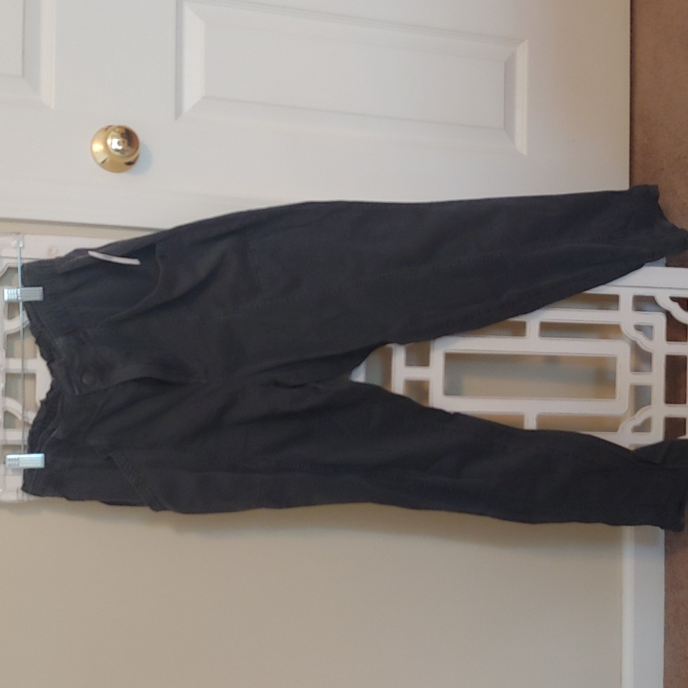 High-Waisted Garment-Dyed Utility Pants